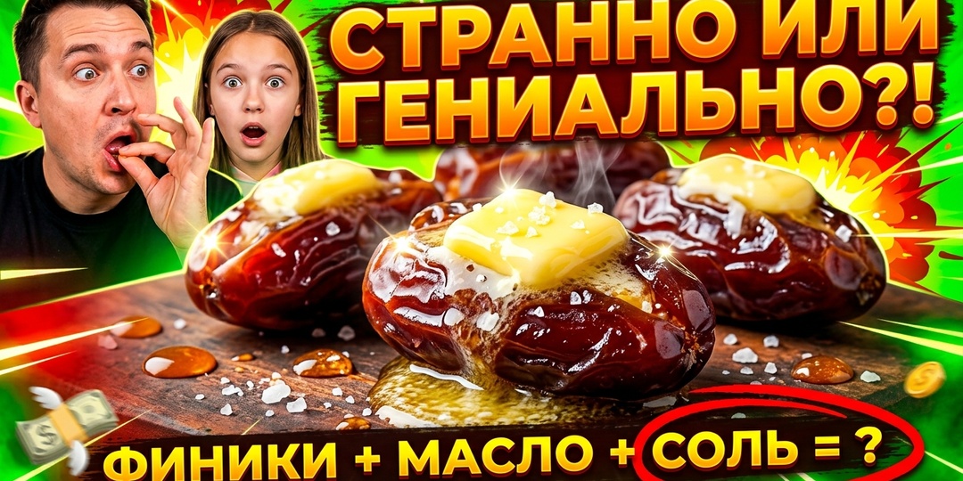 Странно или гениально? Пробуем финики со сливочным маслом и солью: Для тех, кто ищет новых ощущений