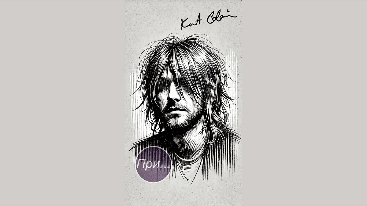 Титульная иллюстрация к статье Олега Лубски «КУРТ КОБЕЙН: миф, контекст и зачем нам правда, если есть легенда?» (экстракт из книги на русском языке "Motus Memoria" (ISBN 978-5-0065-5204-3) | © автор AI-assisted иллюстрации Олег Лубски 2025