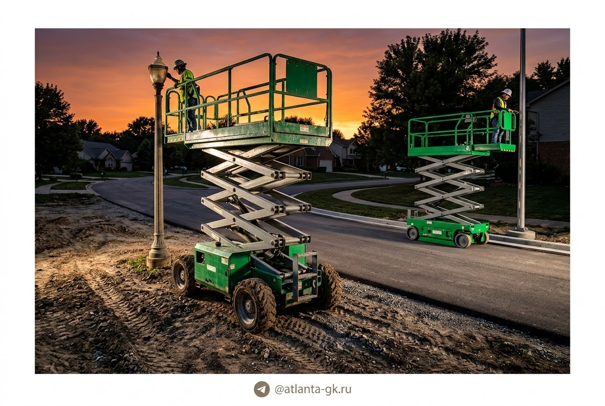    Сравнение дизельного и электрического ножничного подъемника Atlanta-gk