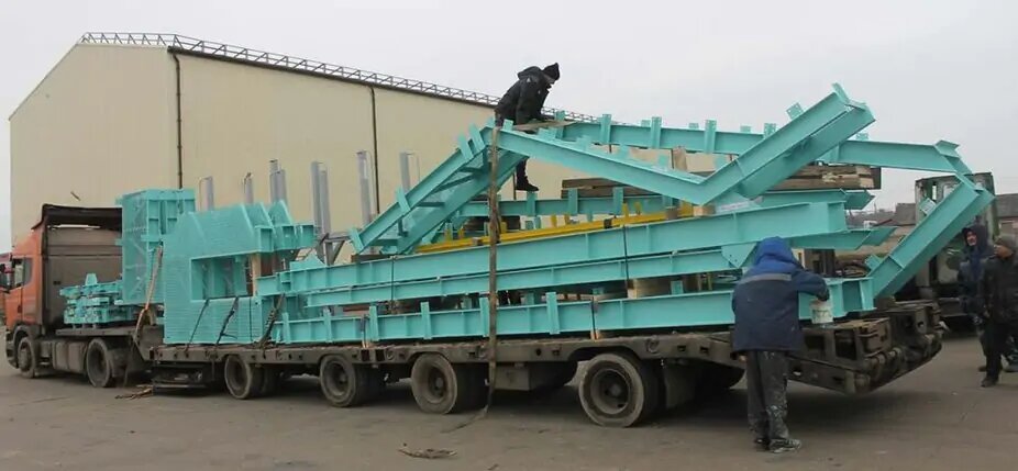 Отгрузка строительных металлоконструкций с ЗМК "Андромета"
