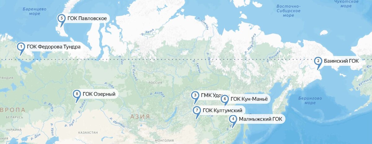 Крупнейшие строящиеся объекты цветной металлурги