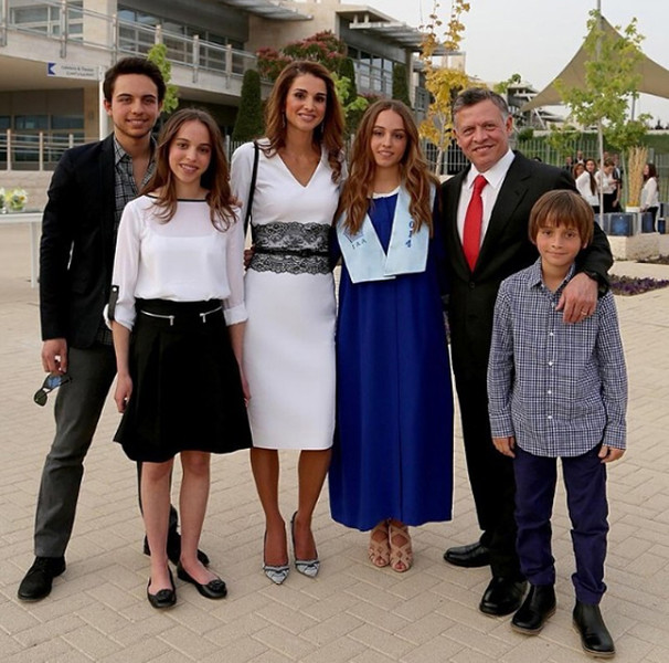 Королевская семья Иордании: кородь, королева и их дети
