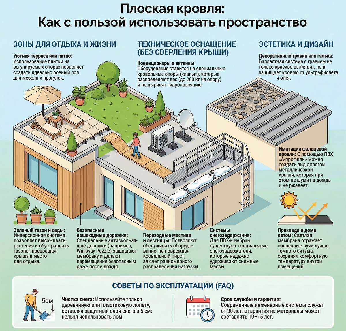 Чек-лист по плоской кровле из ПВХ-мембраны