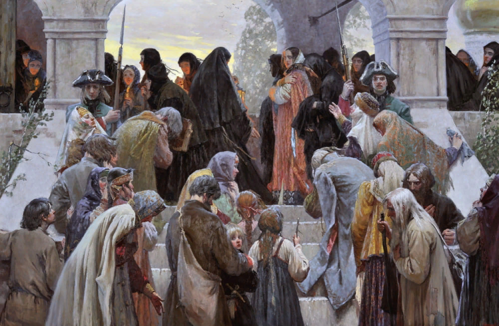 Евдокию ведут на постриг