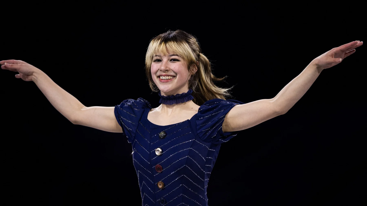 Алиса Лю на показательных выступлениях по фигурному катанию на зимних Олимпийских играх в Милан–Кортине (Фото Alexis Jumeau / ABACA / Reuters)