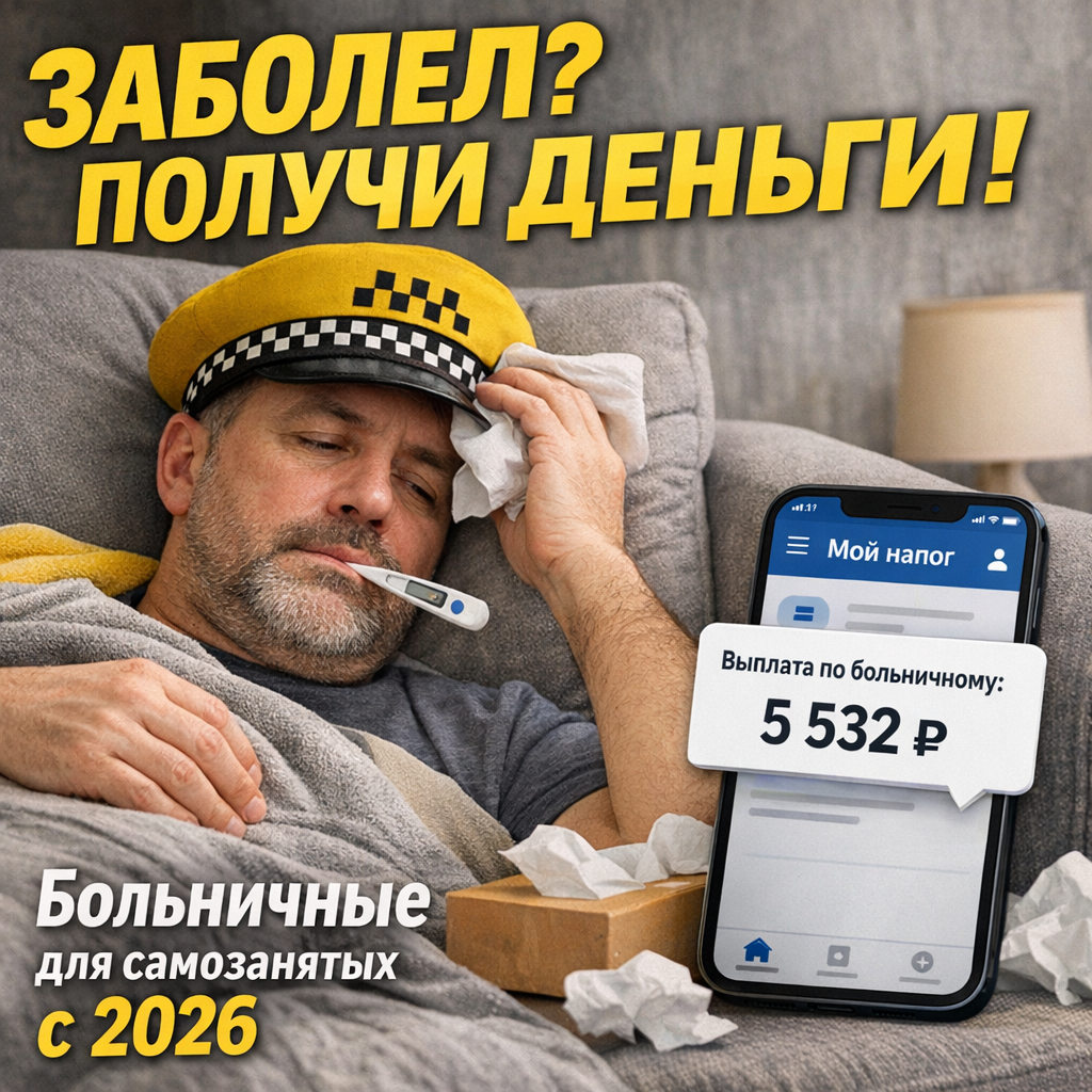 💊 БОЛЬНИЧНЫЕ ДЛЯ САМОЗАНЯТЫХ ТАКСИСТОВ — ТЕПЕРЬ МОЖНО!
