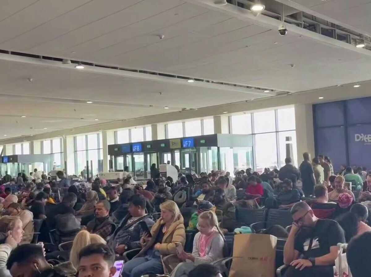    Обстановка в аэропорту Дубая | © Кадр видео из соцсетей