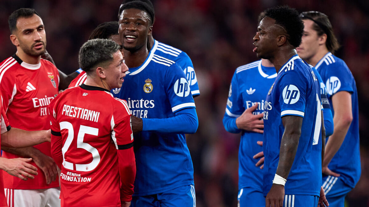 Перепалка между Престианни (слева) и Винисиусом (справа). Фото: Getty Images Sport / Gettyimages