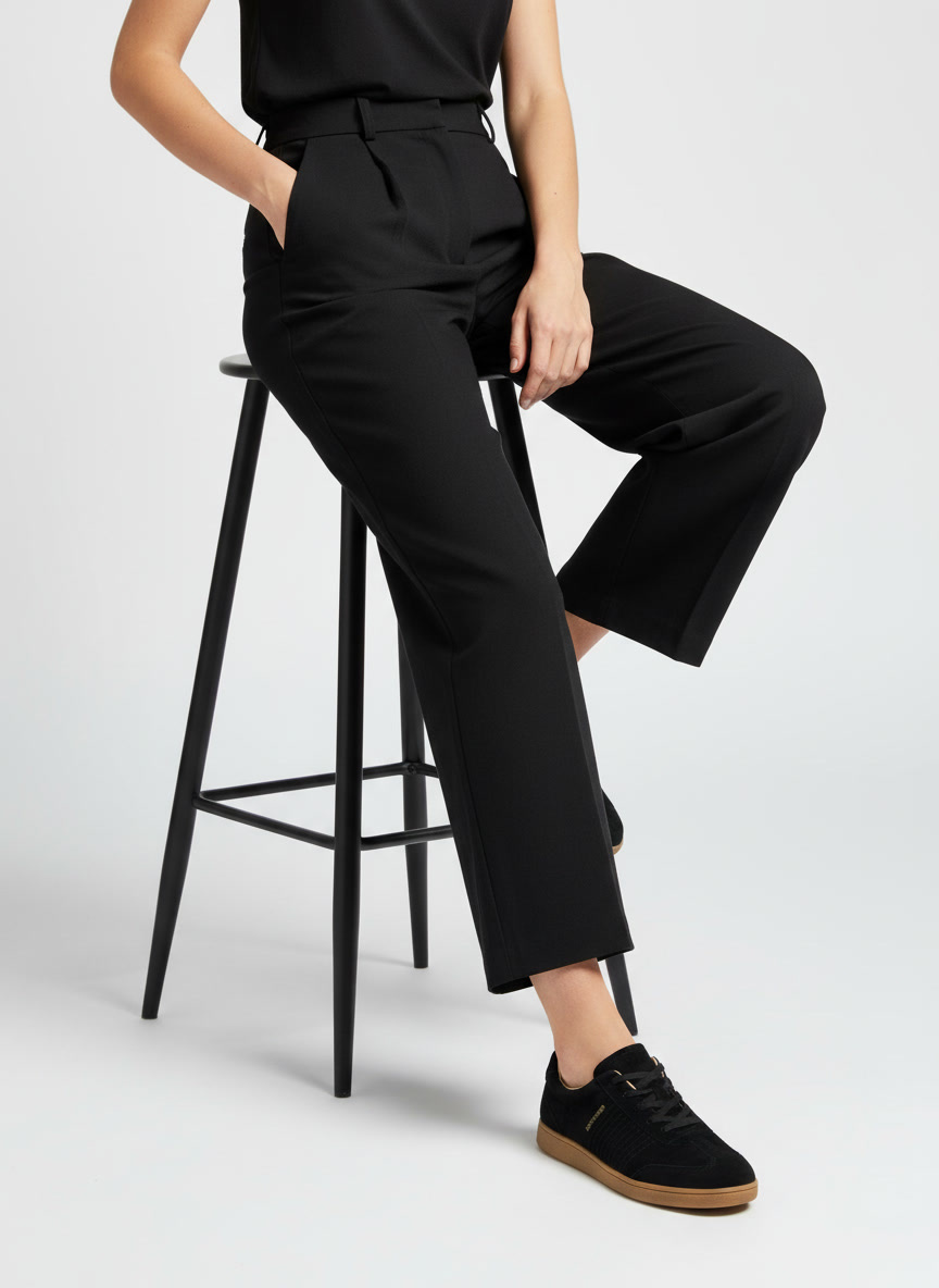 Черные кеды с брюками