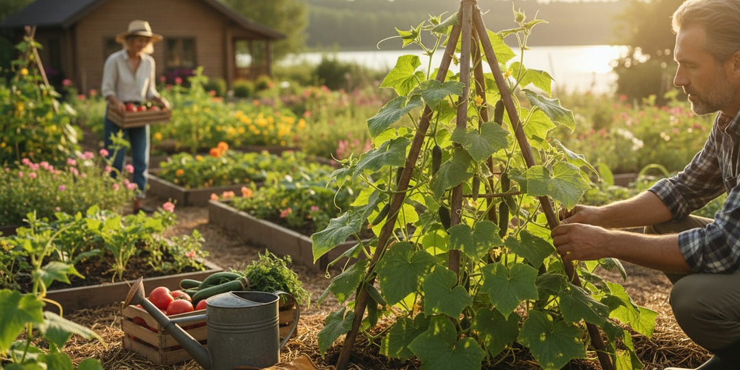 Выращивание огурцов пирамидами — секрет большого урожая на даче