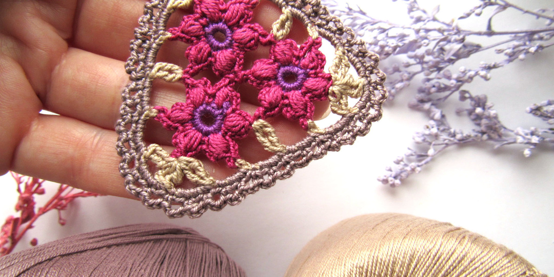 Треугольный мотив крючком. МК по вязанию для начинающих