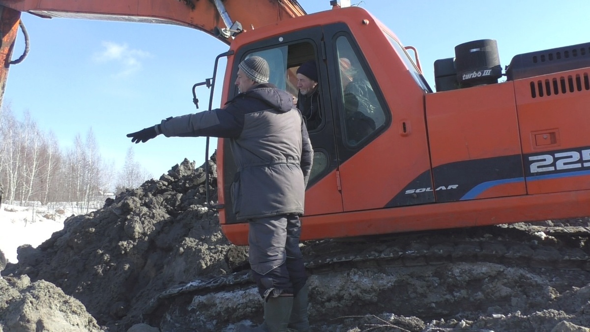 Зимние работы на первом водоеме