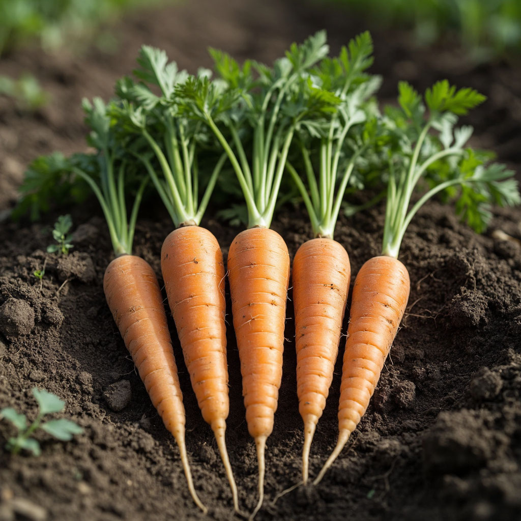 #морковь на грядке