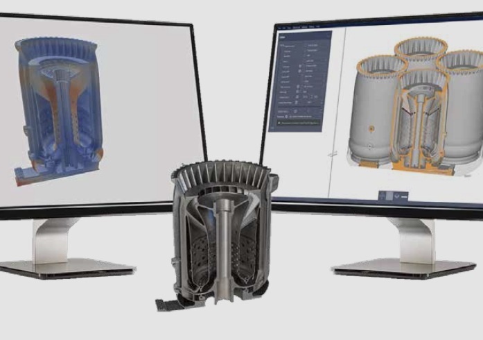 Рис. 1. Результаты моделирования PanX для крупных металлических деталей, изготовленных методом аддитивного производства.