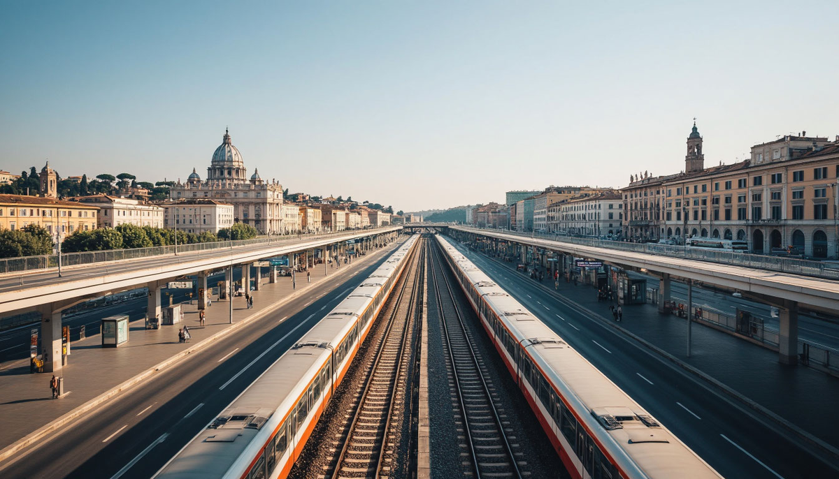 Все способы добраться Из аэропорта Фьюмичино до вокзала Термини в Риме
