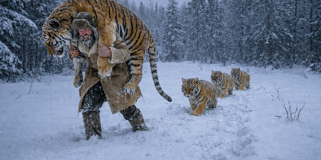 Он взвалил на плечи раненую тигрицу и пошёл сквозь тайгу в минус 50. По его следу шли браконьеры
