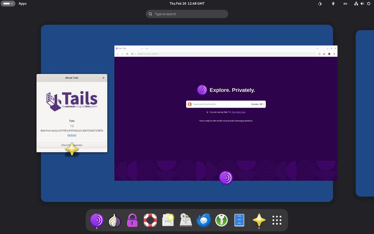 Tails 7.5: Максимальная анонимность в одно нажатие 