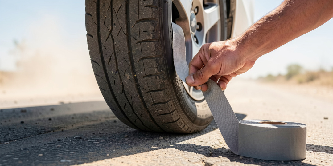 Зачем мотать скотч на автомобильную шину? Хитрость, которая сработает