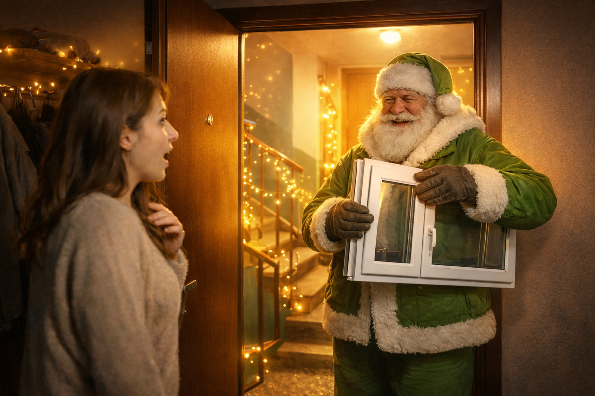 Менять окно, но сейчас же зима!
