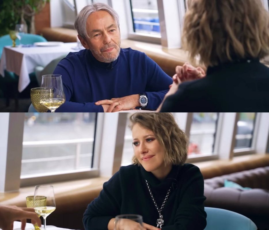   Интервью Умара Джабраилова Ксении Собчак, кадр из YouTube-канала «Осторожно, Собчак»