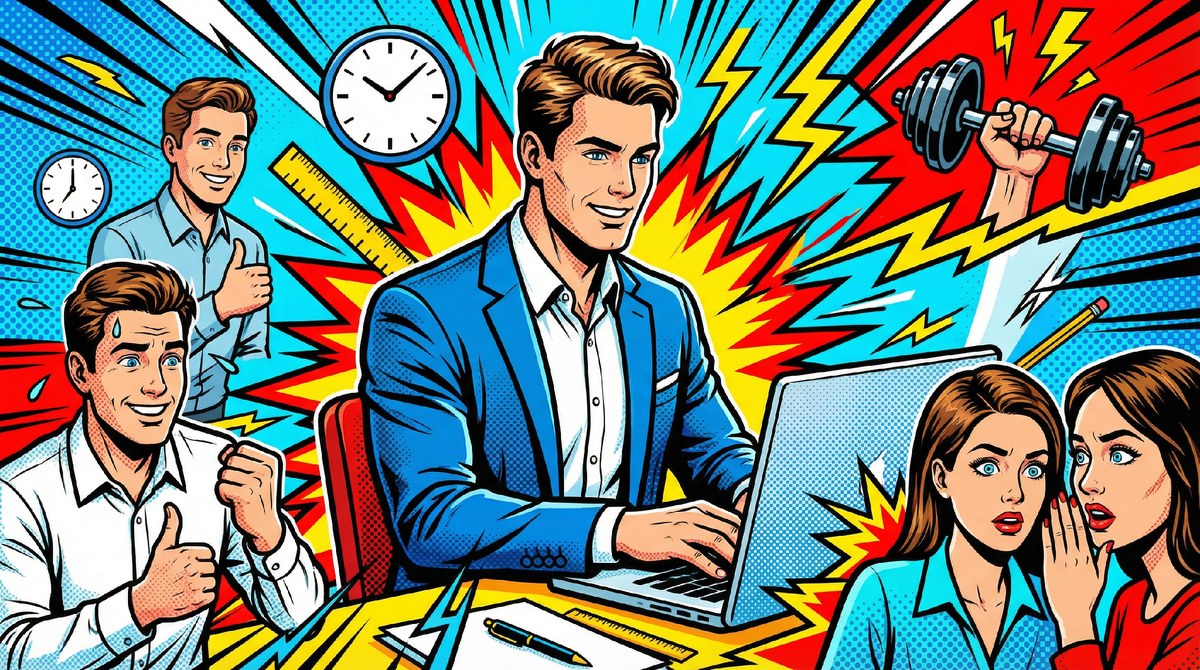 Спортсмены в офисе