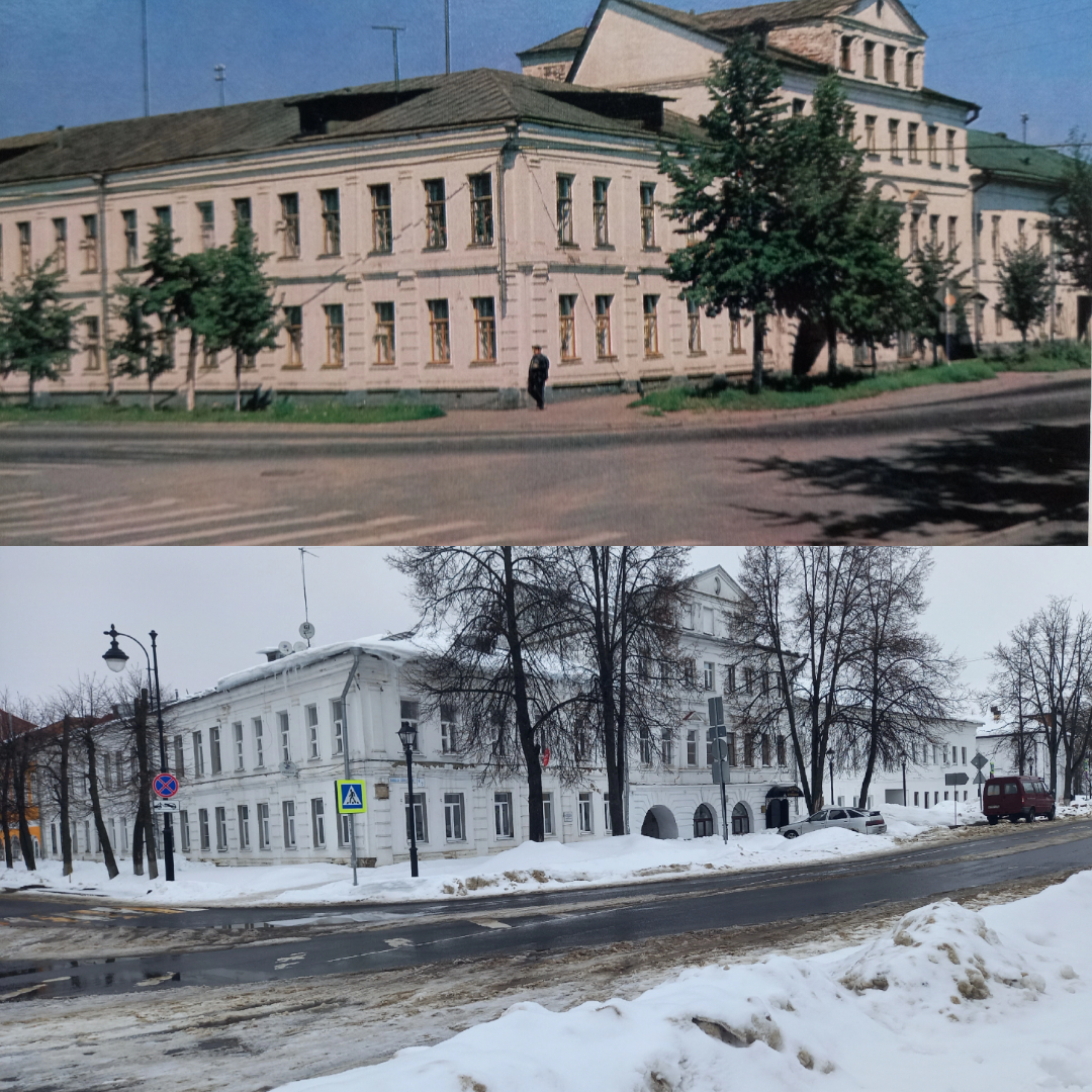 Памятник архитектуры в историческом центре Ростова Великого. Построено здание в 1905-1906 годах. Коллаж автора.