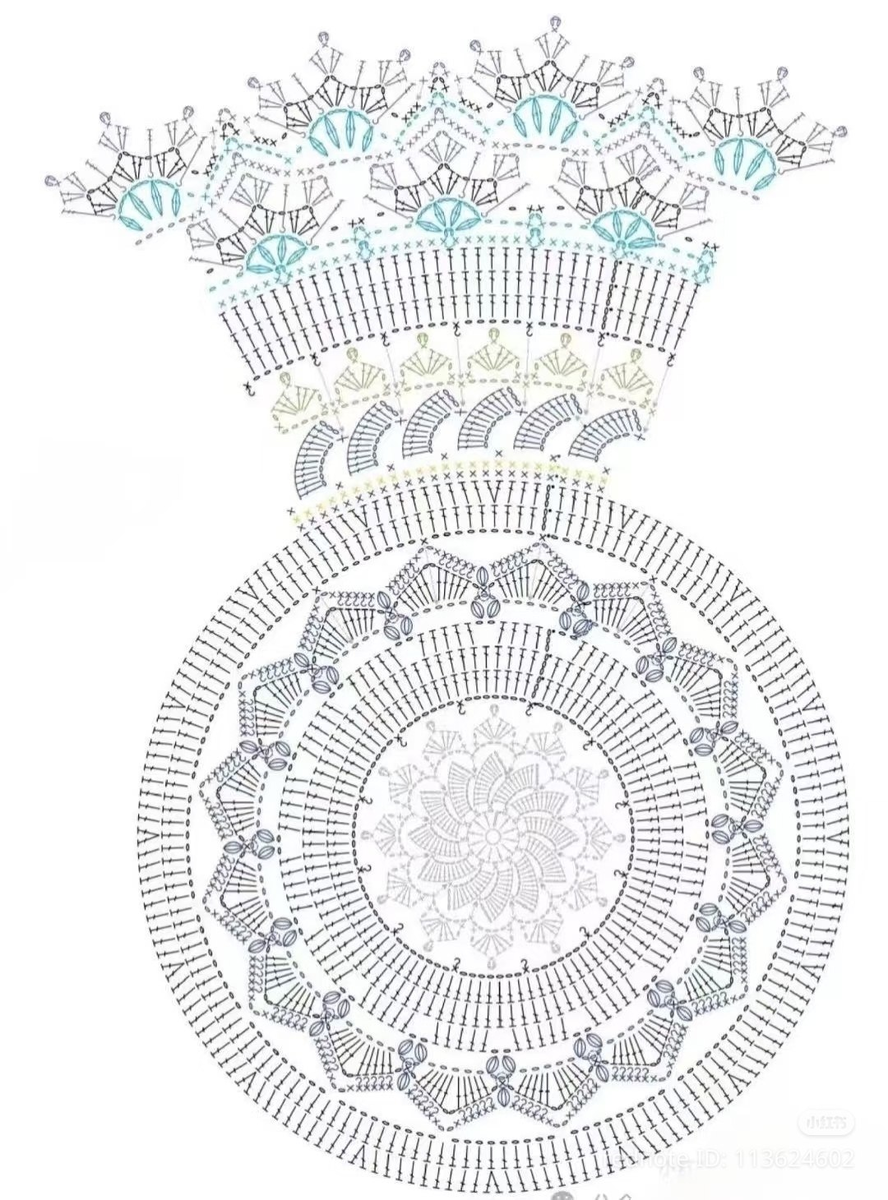 салфетка крючком схема 