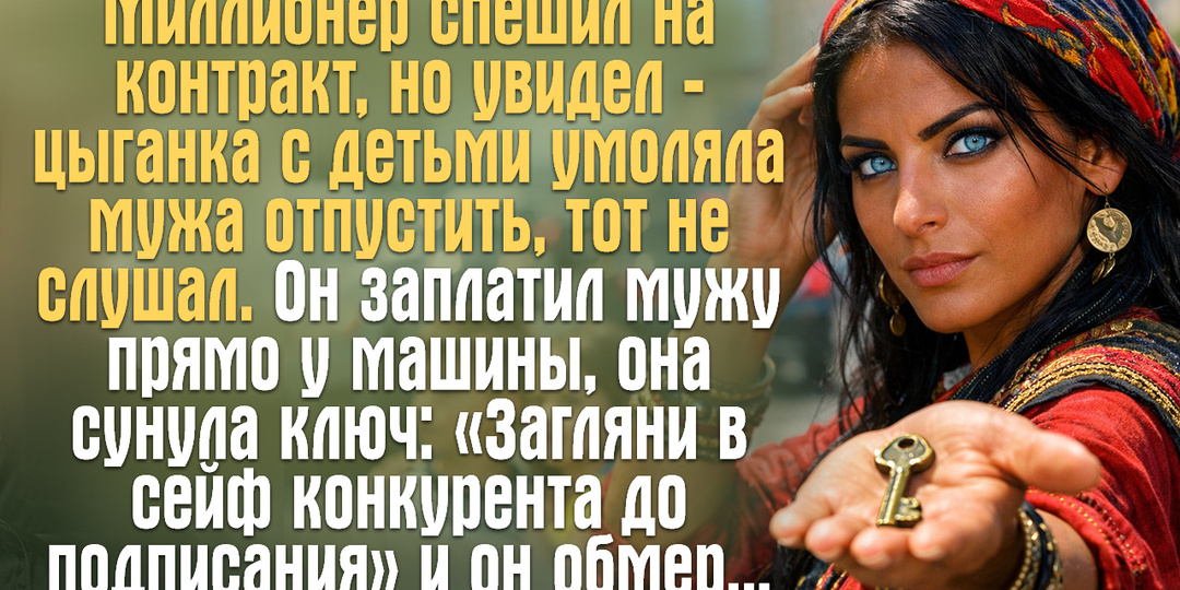 Миллионер спешил на контракт, но увидел — цыганка с детьми умоляла мужа отпустить, тот не слушал.