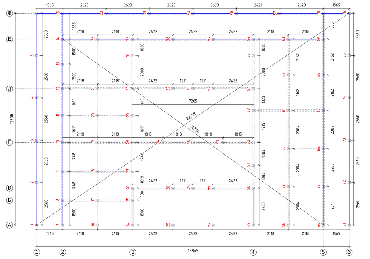 План фундамента