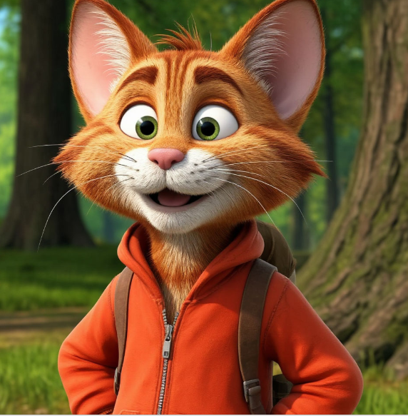 Таким кота Леопольда видит Шедеврум)