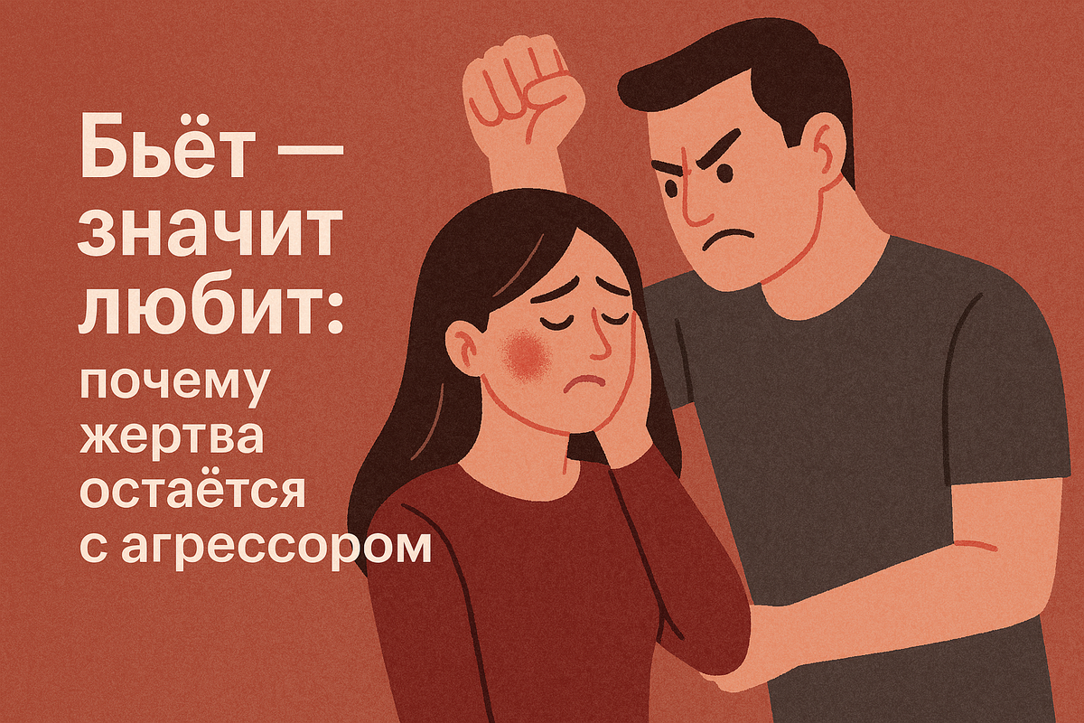 Она оказывается в изнурительных, деструктивных отношениях, в которых одновременно страдает и не может вырваться.