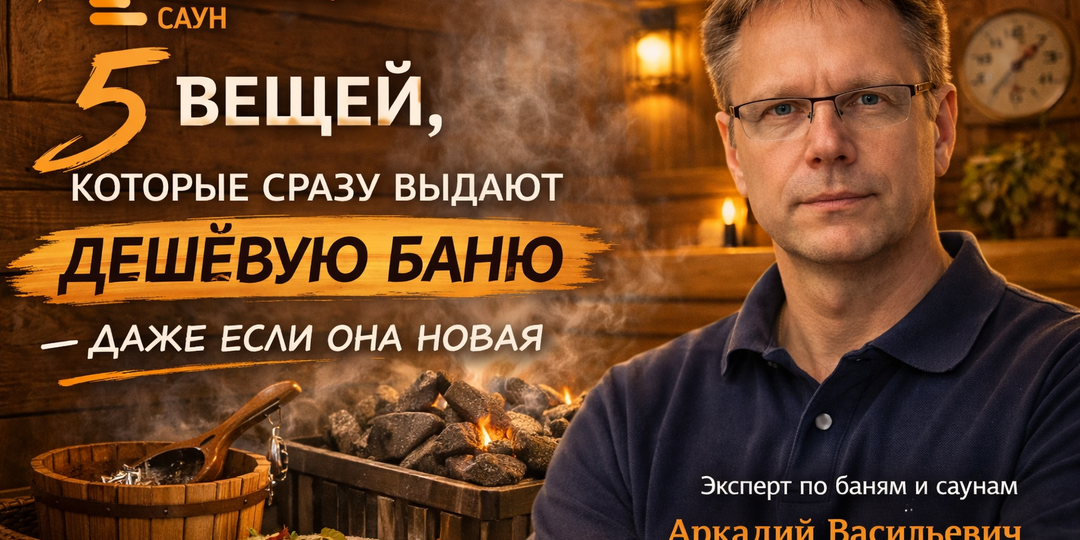 5 вещей, которые сразу выдают дешёвую баню — даже если она новая