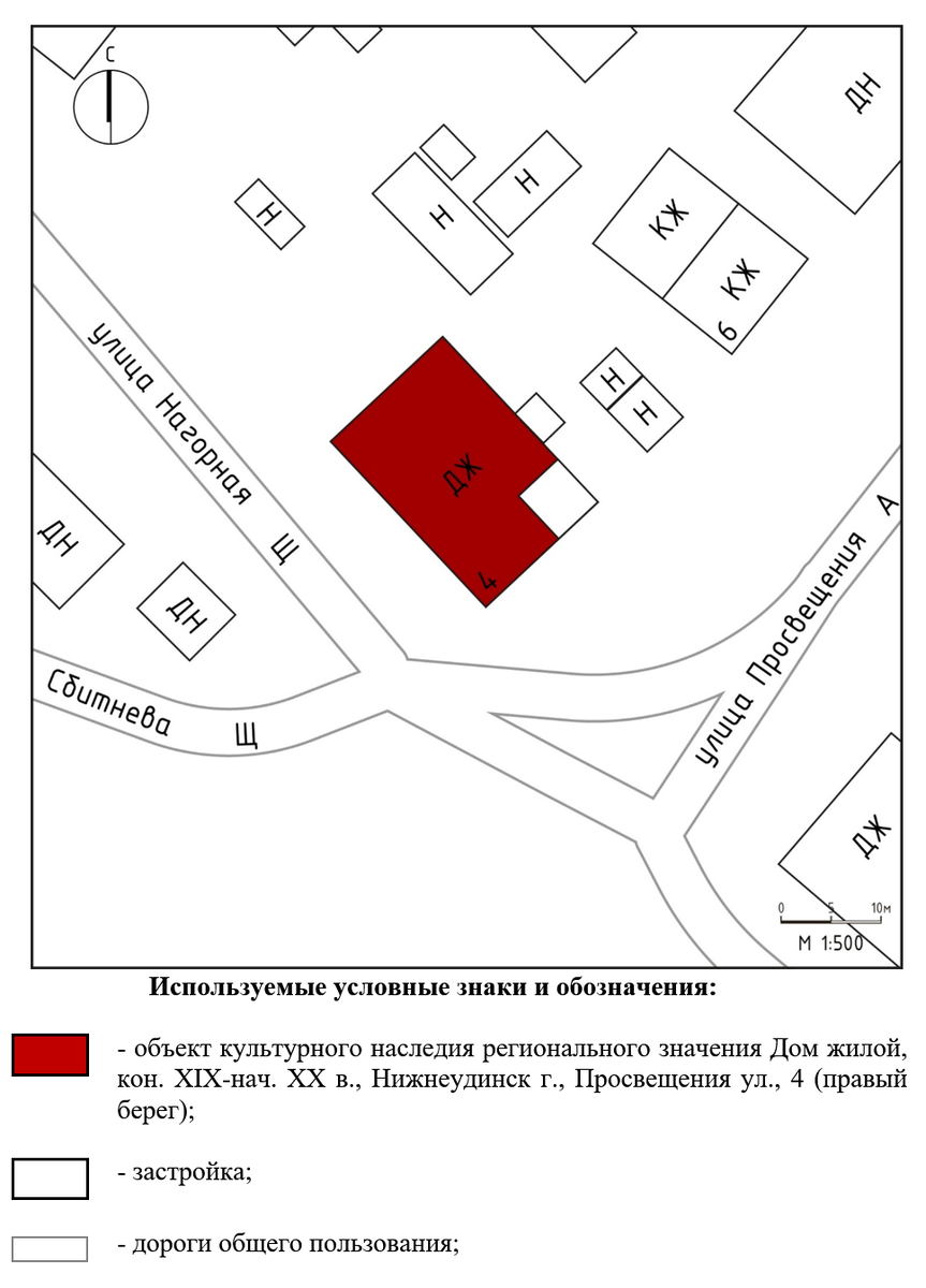 Ситуационный план, выполнен автором