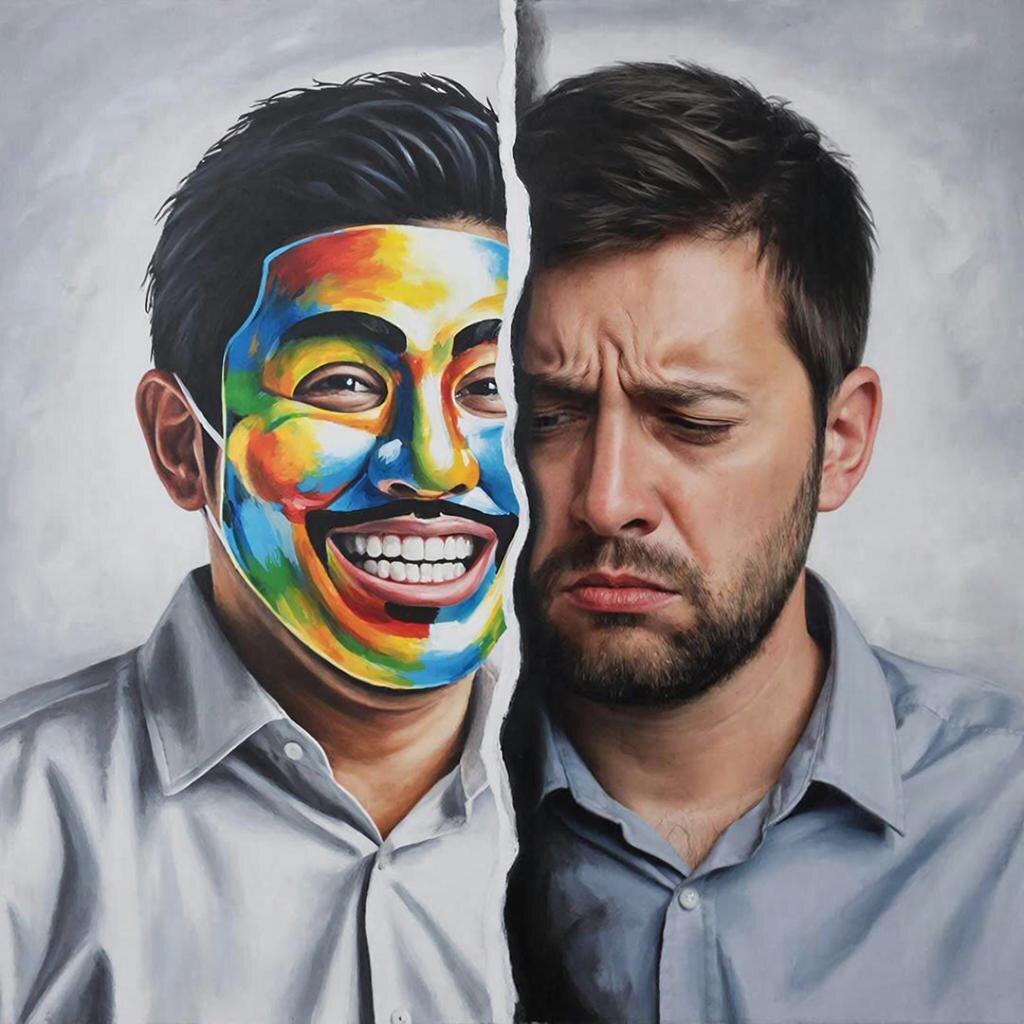 Два состояния одного человека. Дома маска снята