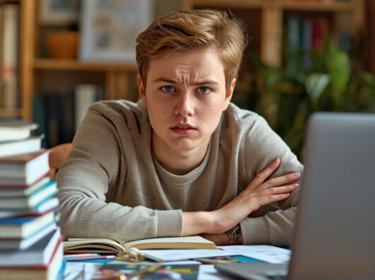    Студент учится //Иллюстрация сгенерирована Leonardo.ai