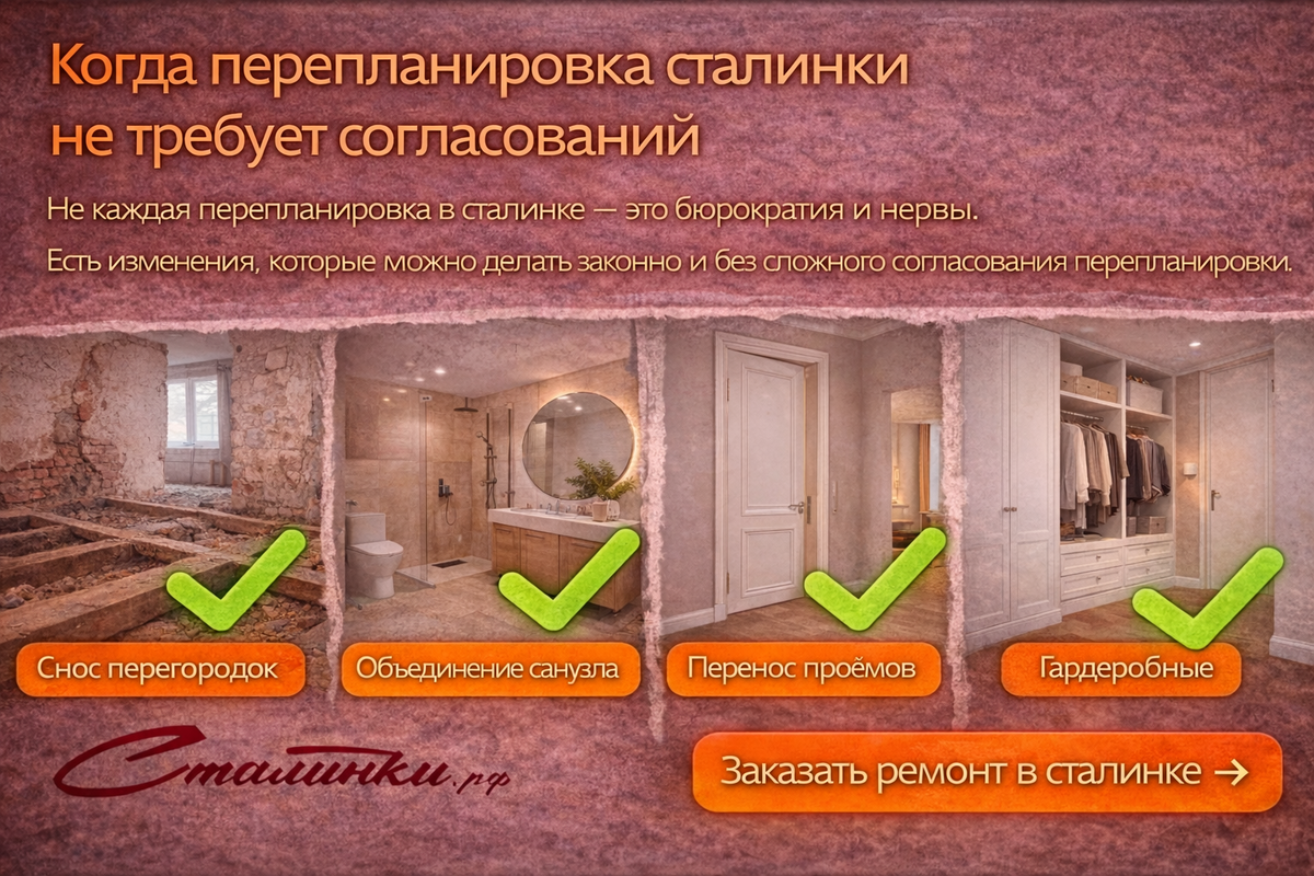 Перепланировка в сталинке - Сталинки.рф