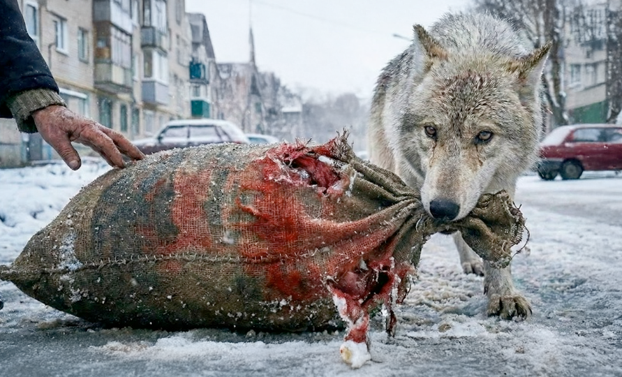 Люди кидали в неё камни, думая, что она тащит мусор. Но когда старый мешок вскрыли, ветеринар не поверил своим глазам