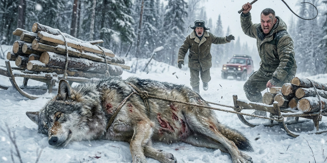 Браконьер избивал беременную волчицу на трассе, но не ожидал встретить бывшего военного хирурга