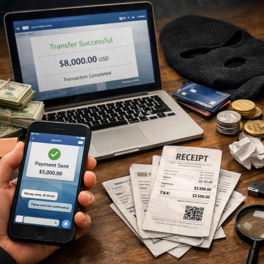 🚨 «Ошибочный» перевод и фиктивные чеки в Telegram