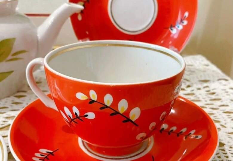 Очарование весенних сервизов с вербой. Рассматриваем винтажную посуду