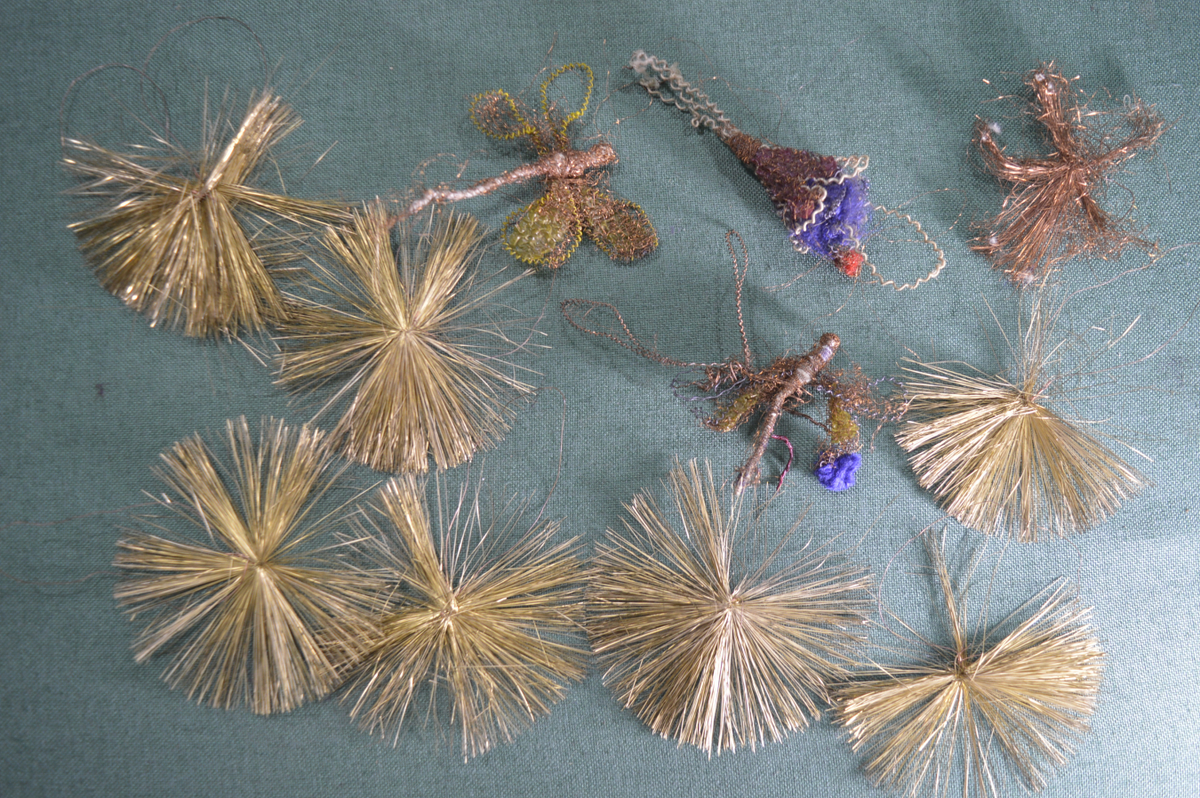 Елочные игрушки Снежинки, звездочка, стрекоза