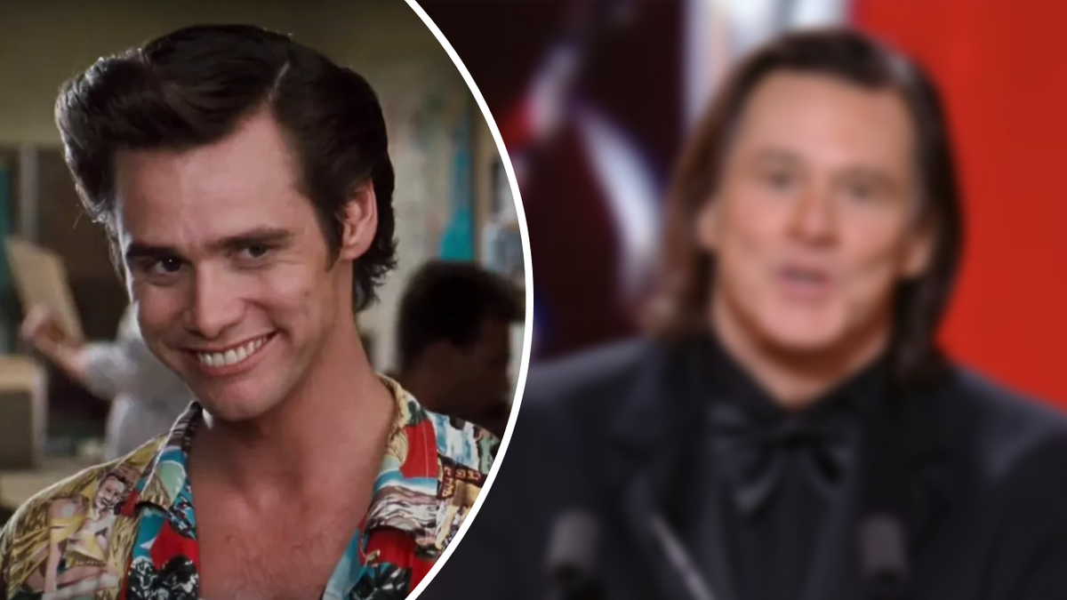 Кадр из фильма "Эйс Вентура"/кадр с 51-й церемонии вручения премии «Сезар»