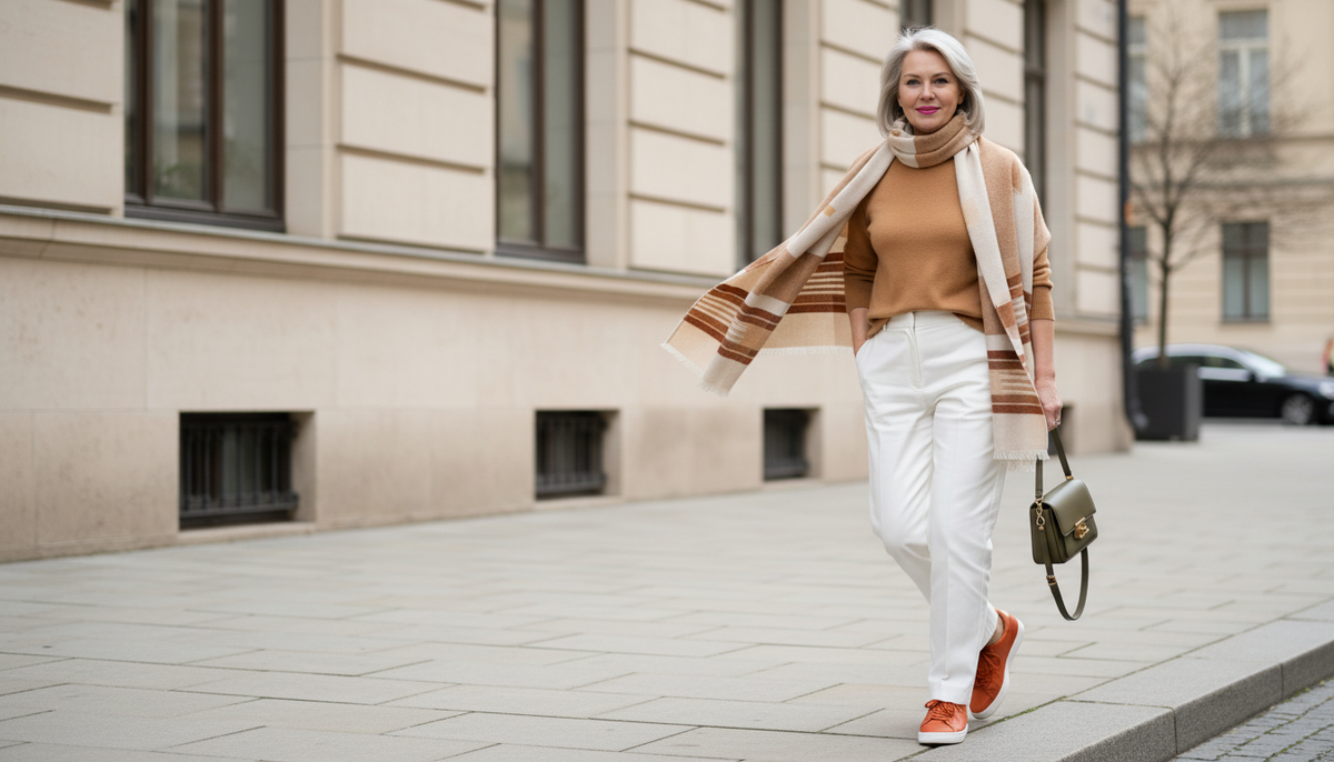 Терракотовые кроссовки оказались самой рабочей парой в гардеробе