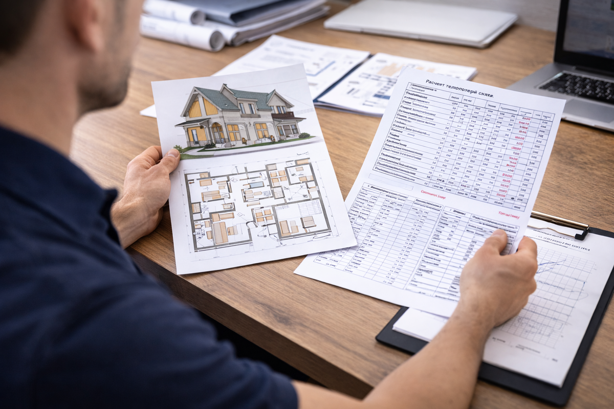 Мощность котла должна определяться расчетом теплопотерь, а не только площадью дома.