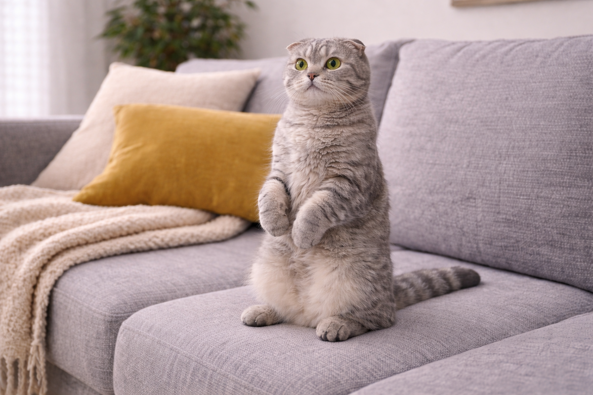 Кошка сидит на попе как суслик? Это первый признак остеоартрита. Фото: журнал "Питомцы".