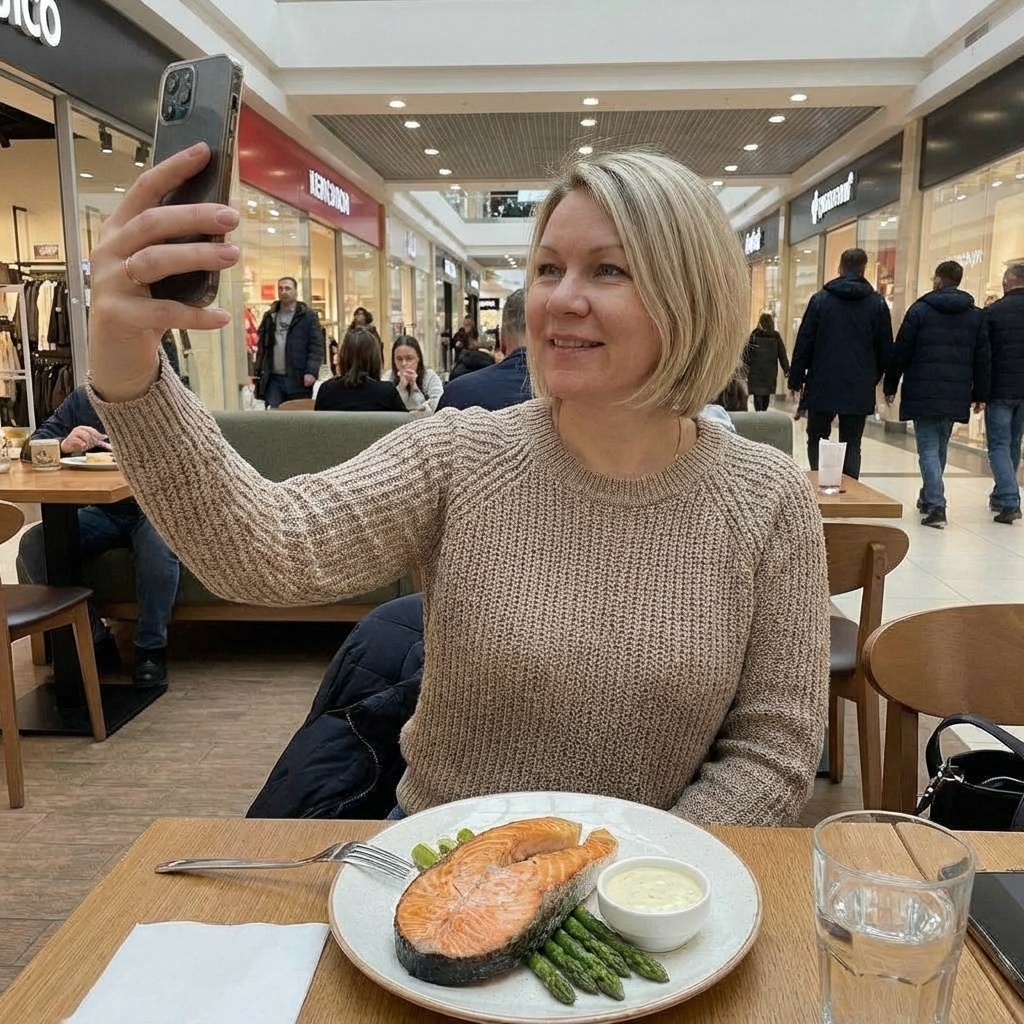 Заказываю лосось - в моем меню для похудения минтай, но в кафе его не подают. 