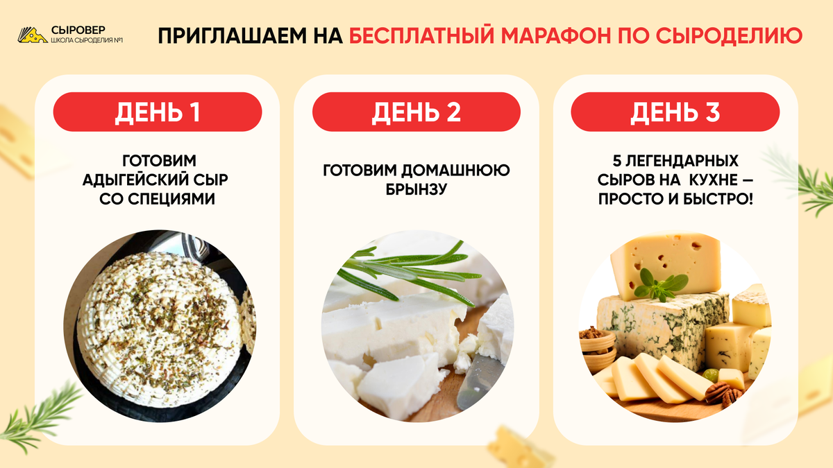 Бесплатный мастер класс по домашнему сыроделию