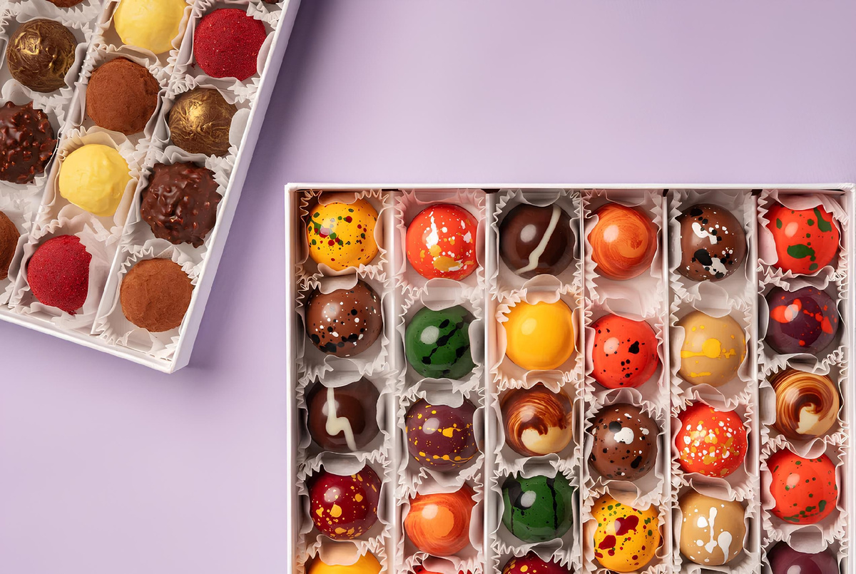 Ассорти шоколадных корпусных конфет от Teville