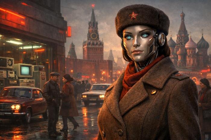 История интернета в России: компьютерные сети в СССР. Обложка © ChatGPT