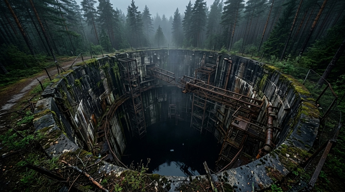  Затопленная ракетная шахта комплекса «Двина» в латвийском лесу